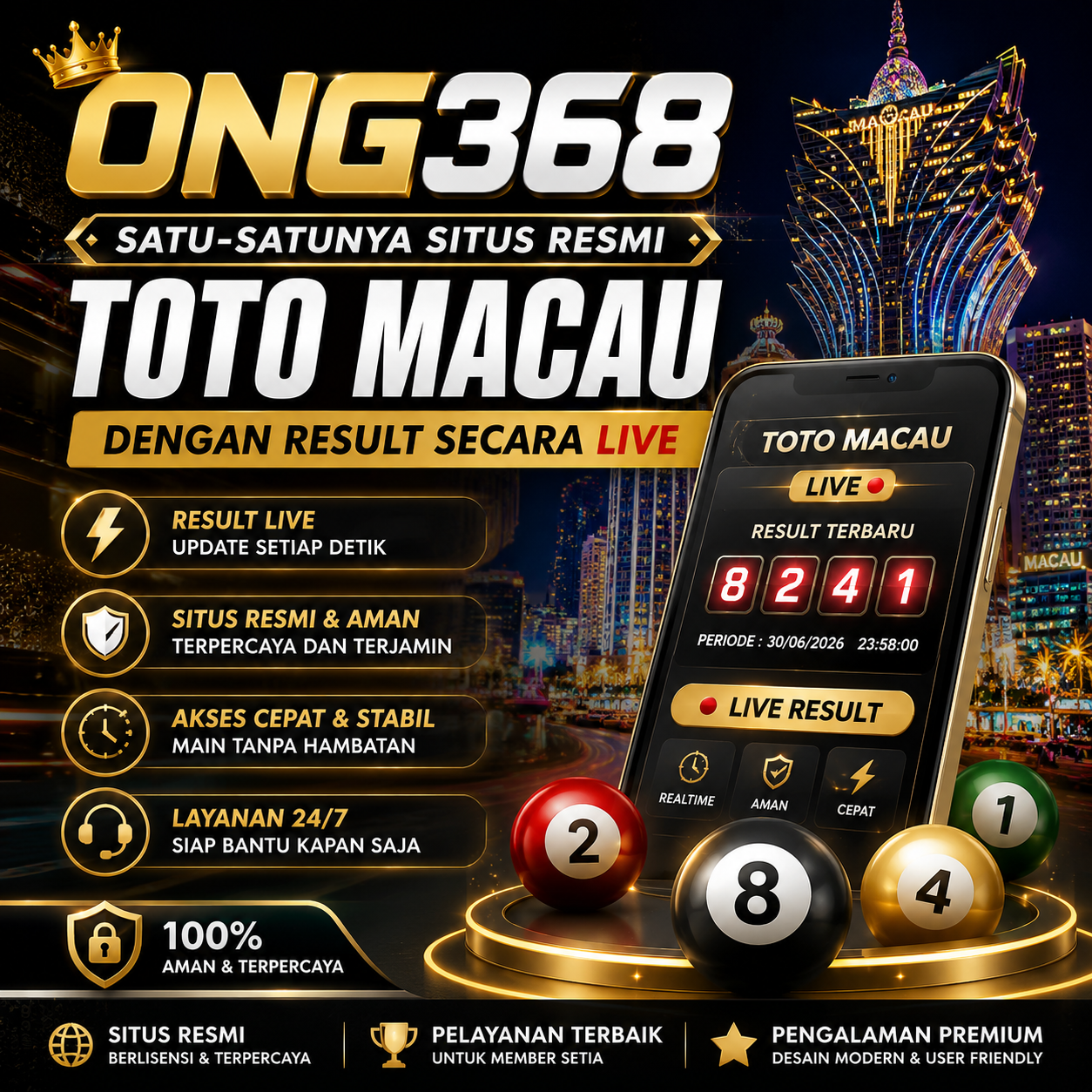 ONG368 > Satu-satunya Situs Resmi Toto Macau Dengan Result Secara Live