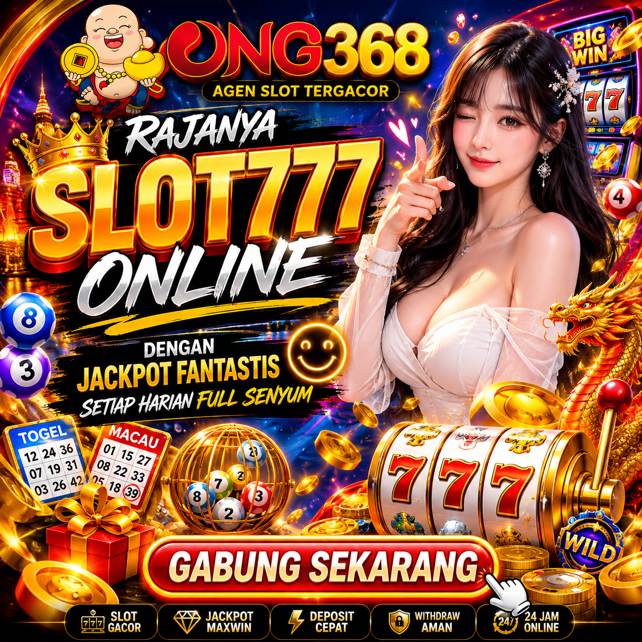 ONG368: Rajanya Slot777 Online dengan Jackpot Fantastis Harian